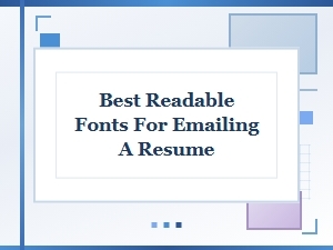 Fonts for Resume Ats Readability