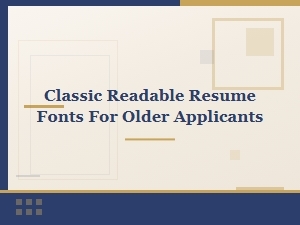 Classic Fonts for Applicant Tracking Systems